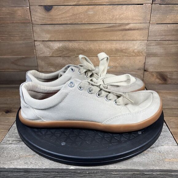 Splay Freestyle Mens Size 8 Beige Shale Gum Canvas Barefoot Minimalist Sneaker - Picture 1 of 9